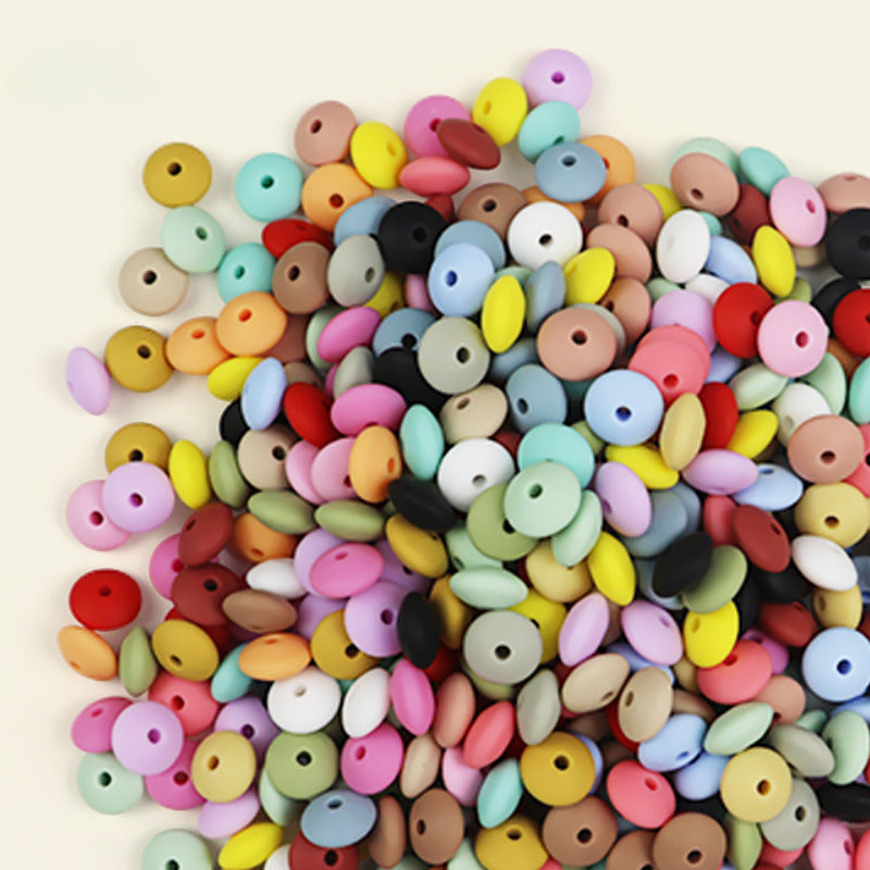 Wholesale 100pcs Abacus Beads 12mm Silicone Flat Beads DIY for Beadable ACC-BDS-JIaHao002