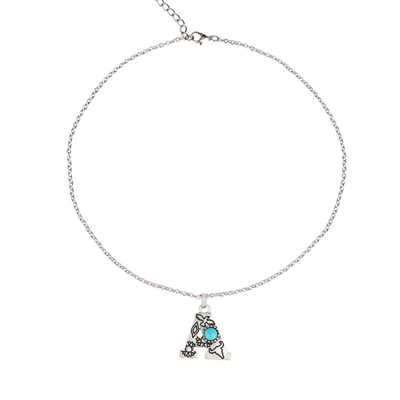 Wholesale Bourbon Mia Style English Letter Necklace ACC-NE-Yuj001