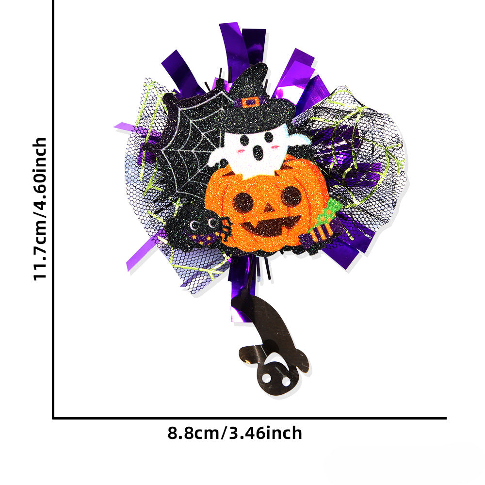 Wholesale Halloween Ghost Skull Glitter Badge Reels Keychains ACC-KC-ZhouHao001