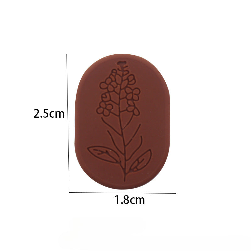 Wholesale 5pcs Silicone Round Corner Blocks Printing Focal Beads ACC-BDS-GuangTian031