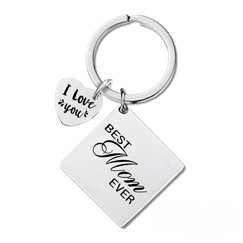Wholesale Mother's Day Gift Metal Square Keychain ACC-KC-Ganggu006