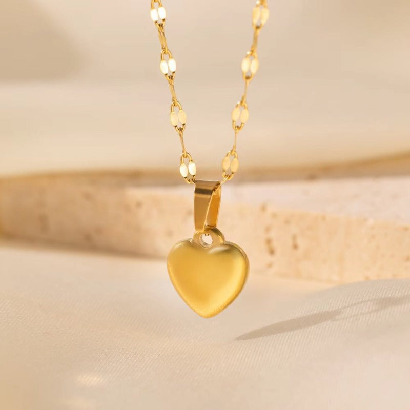 Wholesale All-match Peach Heart Necklace Set ACC-NE-QiYun009