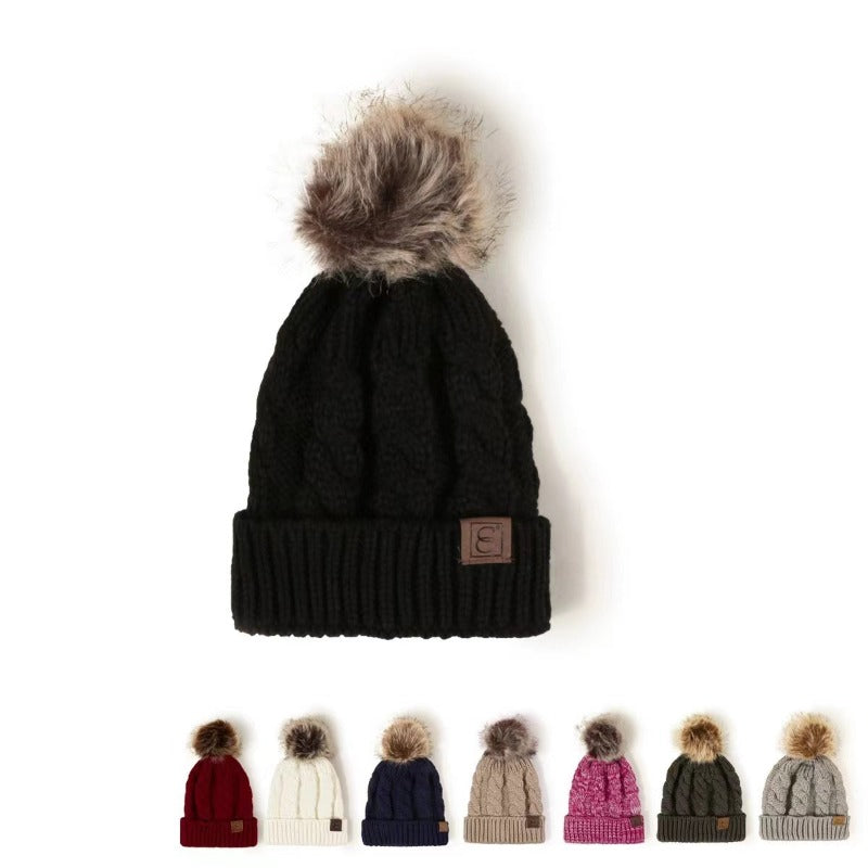Wholesale Autumn Wool Ball Knitted Hat ACC-HT-Suli004
