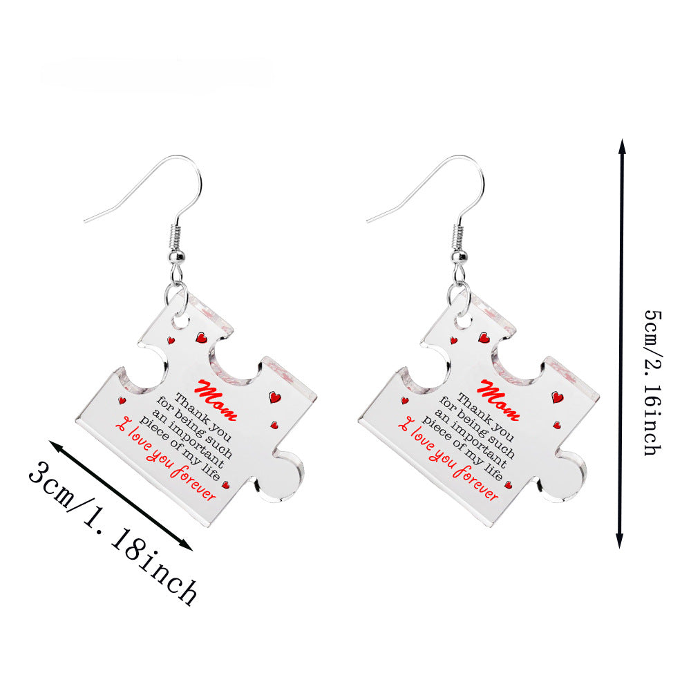 Wholesale Mother's Day Earrings Transparent Acrylic Earrings ACC-ES-YuChan001