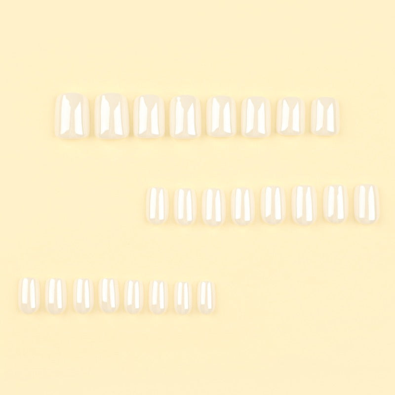 Wholesale 24 Pieces/box Moonlight White Press-on Nails Kits Nail Stickers ACC-NS-LeFan093