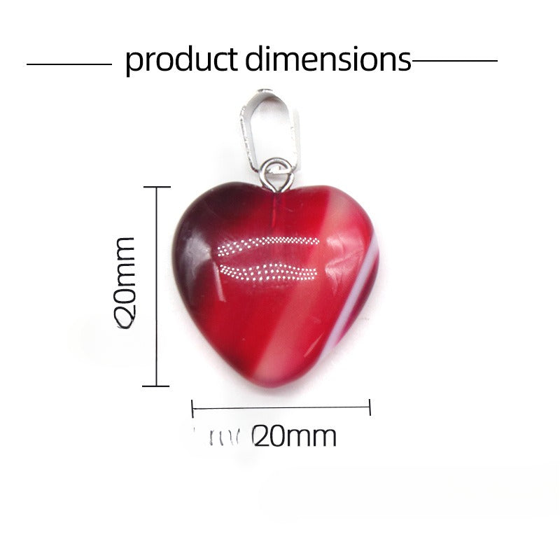 Wholesale Agate Colored Love Pendant ACC-PT-KeSuo006