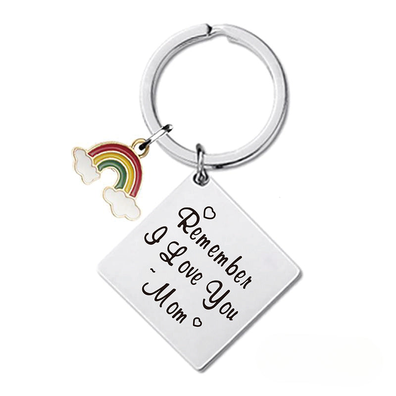 Wholesale Mother's Day Gift Metal Square Keychain ACC-KC-Ganggu007