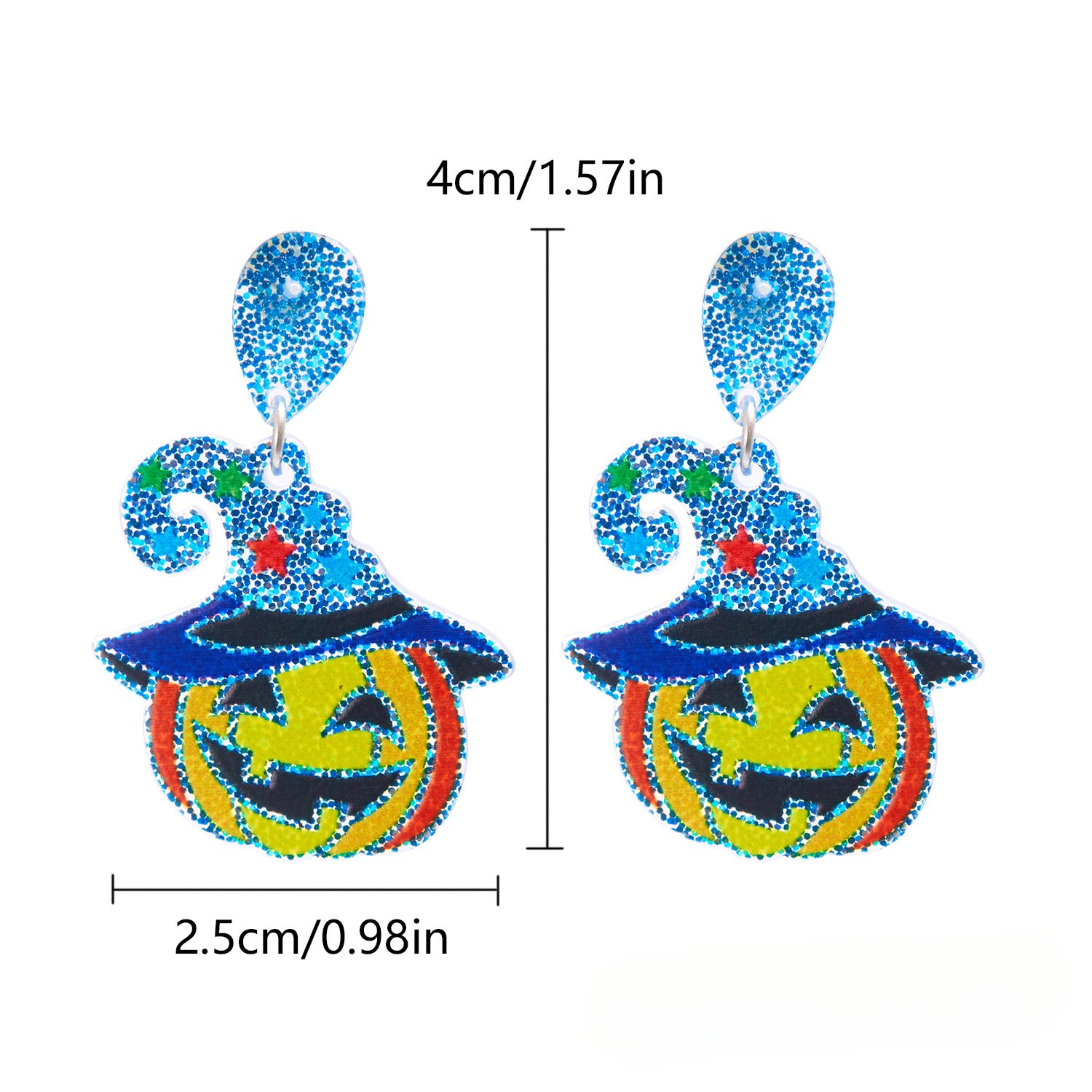 Wholesale Halloween Acrylic Plate Cartoon Castle Ghost Earrings ACC-ES-FanYou005