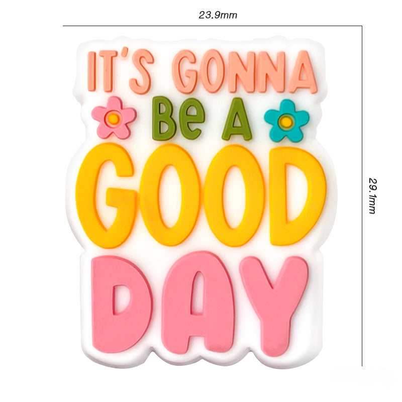 Wholesale 10pcs Focal Beads Good Day Silicone DIY For Beaded Pen