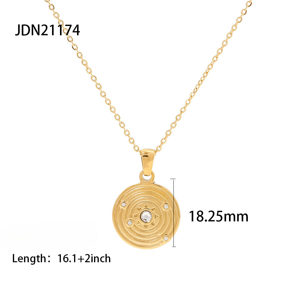 Wholesale Vintage Stainless Steel Mother of Pearl Heart Necklace ACC-NE-WanXing001