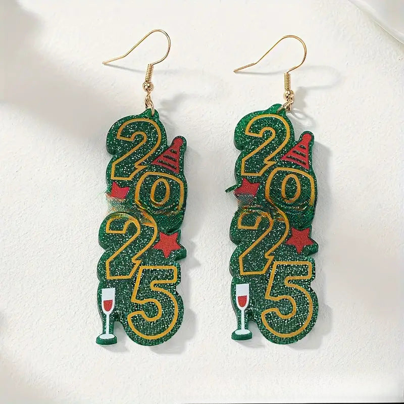 Wholesale Acrylic Christmas Sequin Earrings ACC-ES-XiangX006