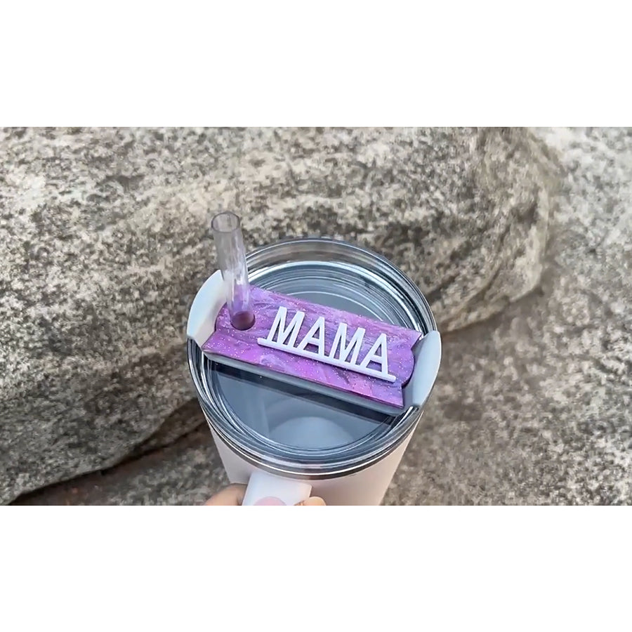 Wholesale 20pcs 3D MAMA Acrylic Tumbler Tags 40oz Ice Cup Lid Tags ACC-CA-MuYu001