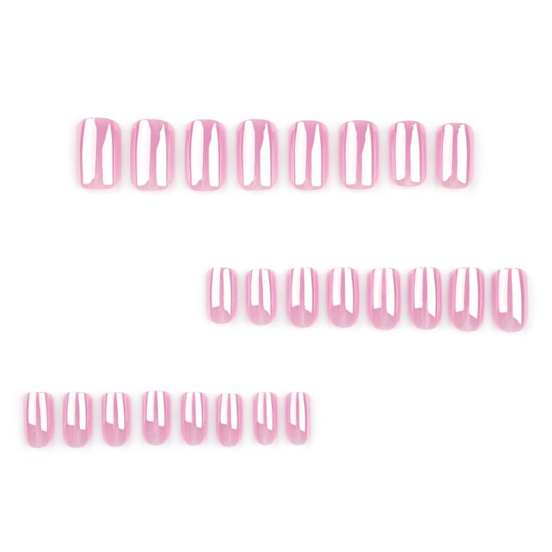 Wholesale 24 Pieces/box Pink Solid Color Nails Kits Nail Stickers ACC-NS-LeFan130