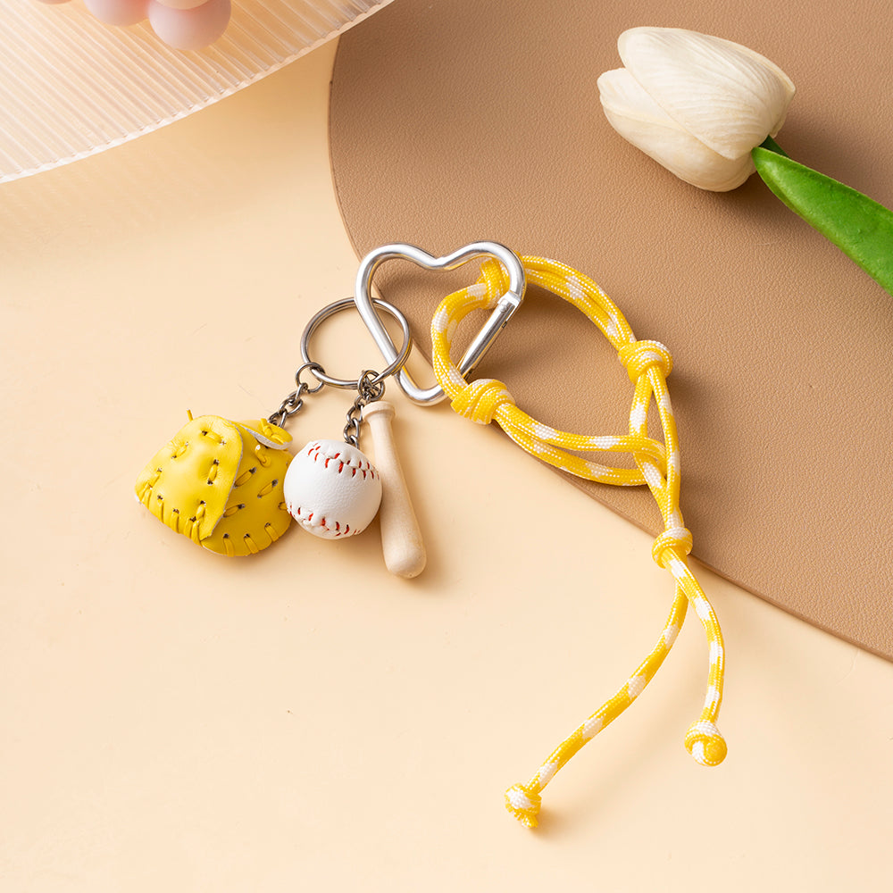 Wholesale Alloy Color Rope Baseball Set Creative Mini Pendant Keychain Shoulder Bag ACC-KC-ZhiYa068