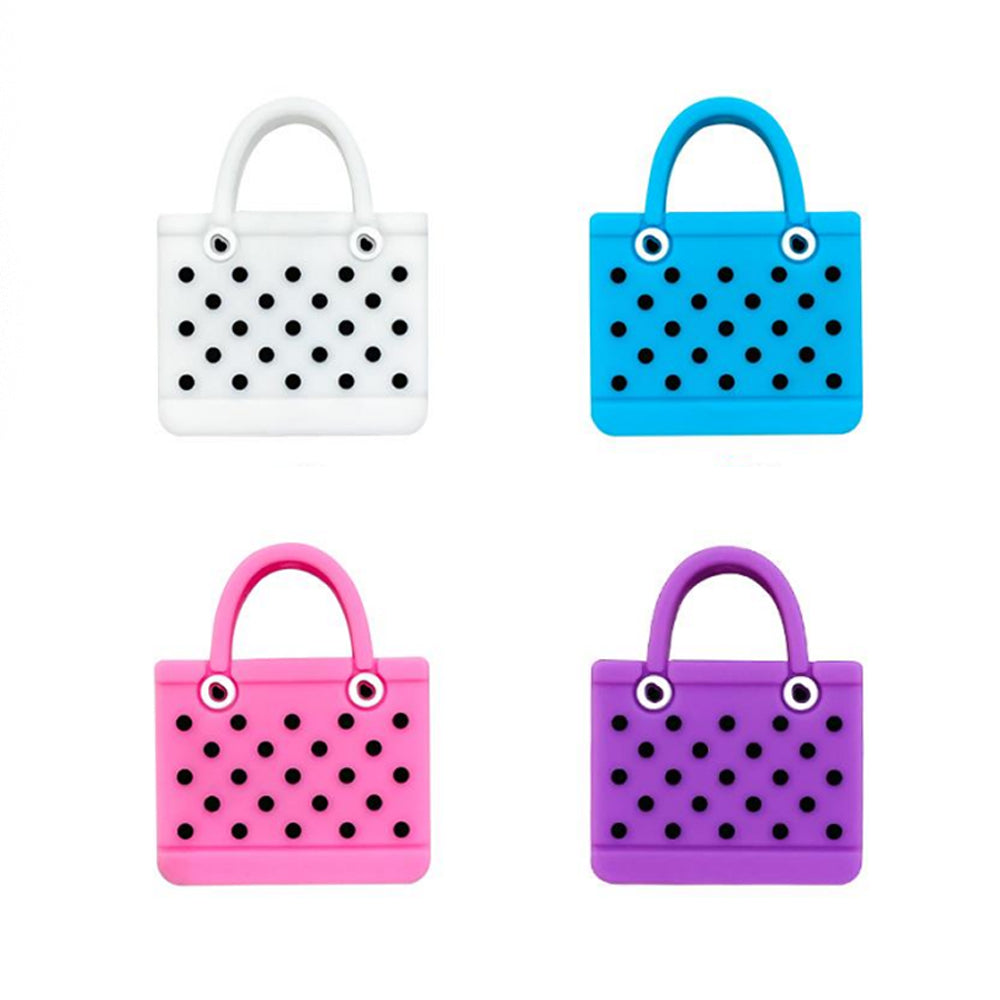 Wholesale 10pcs Cartoon Beach Bag Silicone Beads Focal Beads DIY Bead Pen Accessories ACC-BDS-WDX216