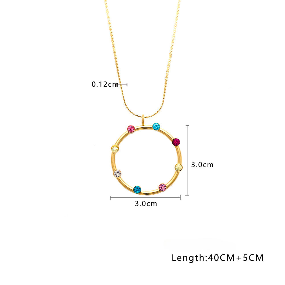 Wholesale Gold Vintage Pearl Heart Shaped Love Titanium Steel Pendant Necklace ACC-NE-Feif002