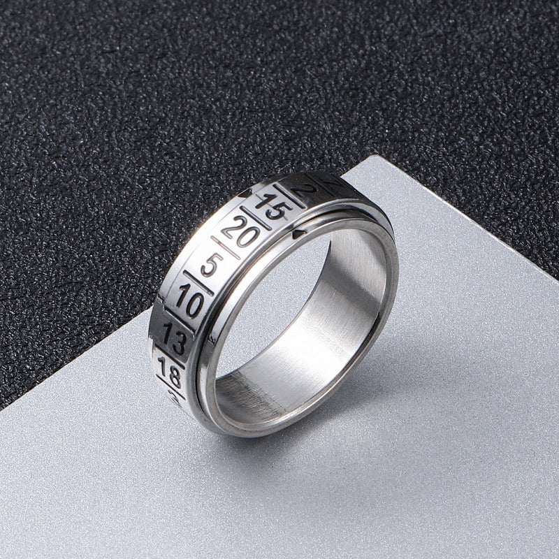 Wholesale Rotatable Stainless Steel Number Rings ACC-RS-ZhongQi012