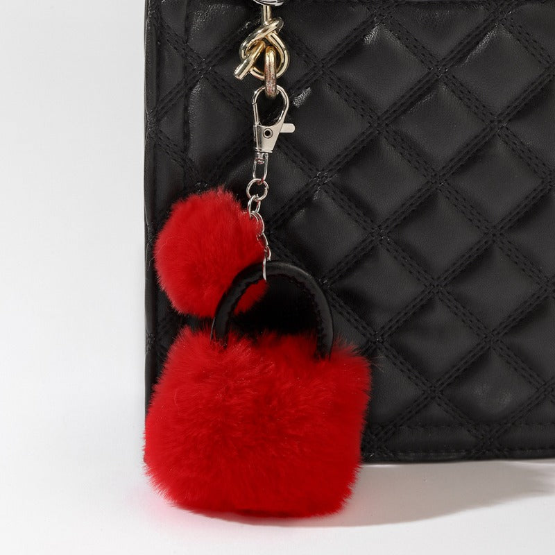 Wholesale Cute Plush Cartoon Pendant Leopard Print Fur Ball Keychain ACC-KC-RongRui015