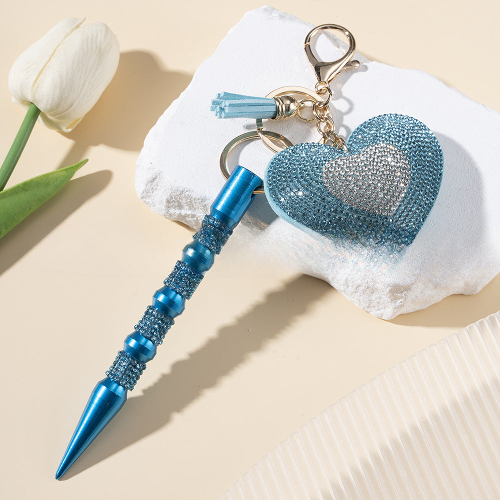 Wholesale Heart Shaped Diamond Metal Keychains ACC-KC-ZhiYa056