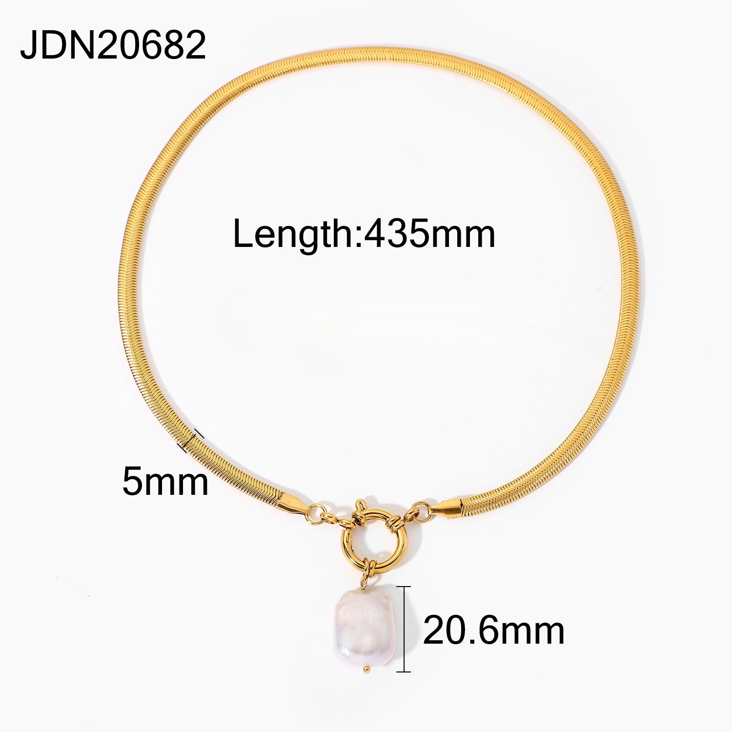 Wholesale 18K Gold Plated Stainless Steel Baroque Freshwater Pearl Bracelet ACC-BT-WanX003