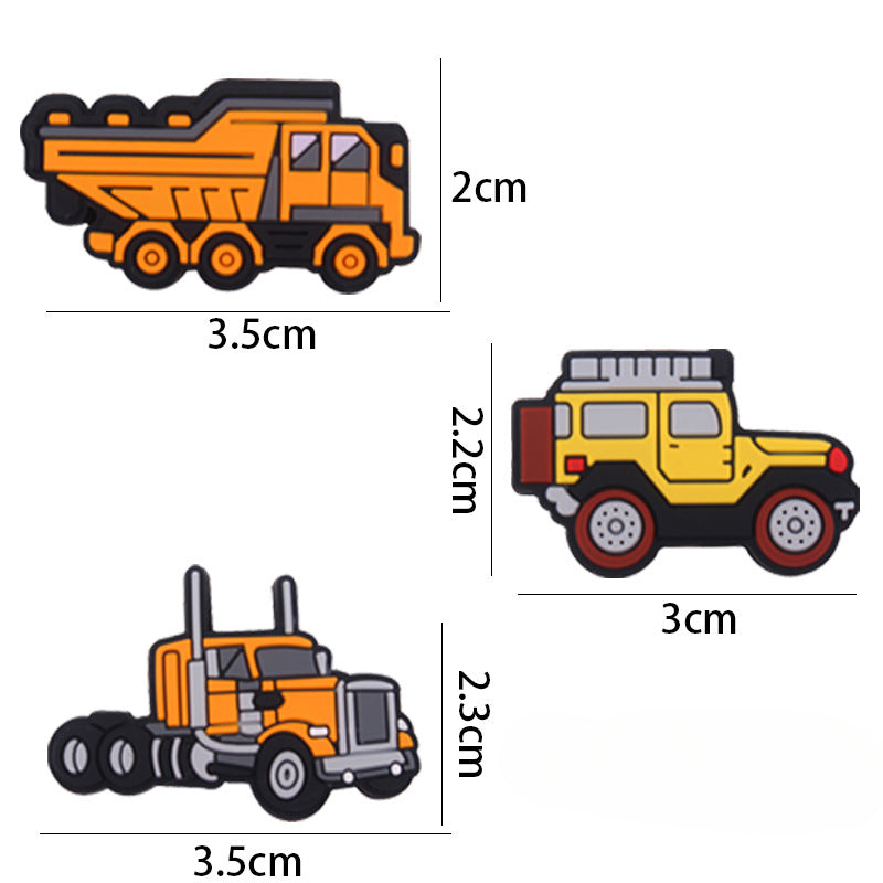 Wholesale 5pcs Cartoon Car Silicone Beads Focal Beads DIY Bead Accessories ACC-BDS-GuangTian045