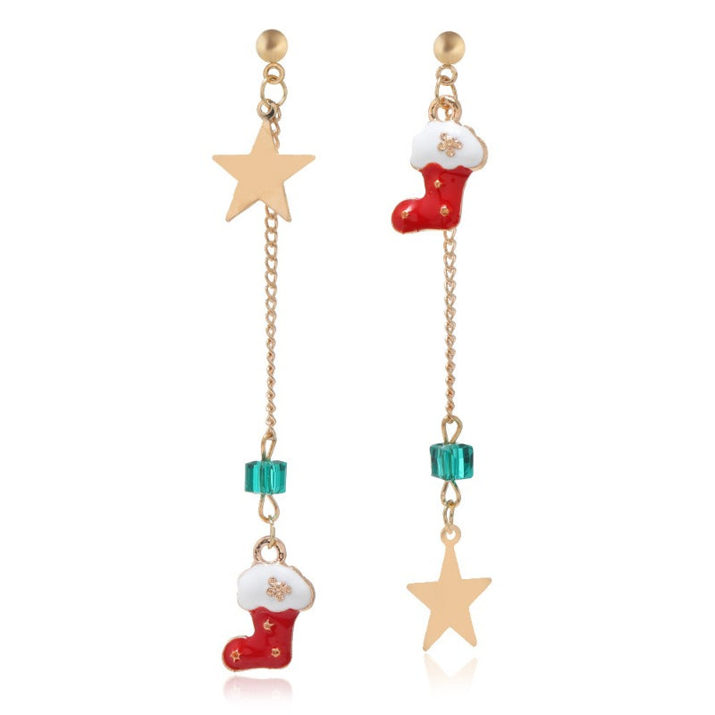 Wholesale Christmas Earrings Tassel Oil Drop Boots Bell Pendant Earrings ACC-ES-DingZhou002
