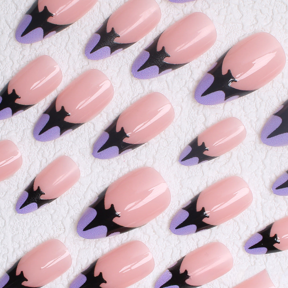 Wholesale 24 Pieces/box Halloween Press-on Nails Kits Nail Stickers ACC-NS-XingNai024