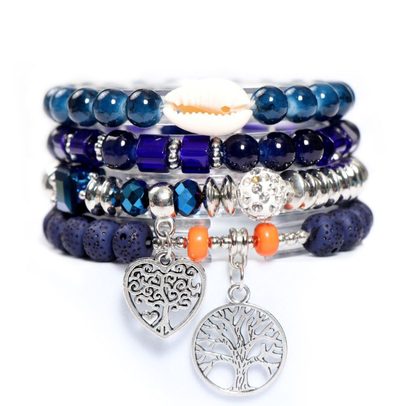 Wholesale Bohemian Shell Multi-layer Crystal Bracelet ACC-BT-NaiHong005