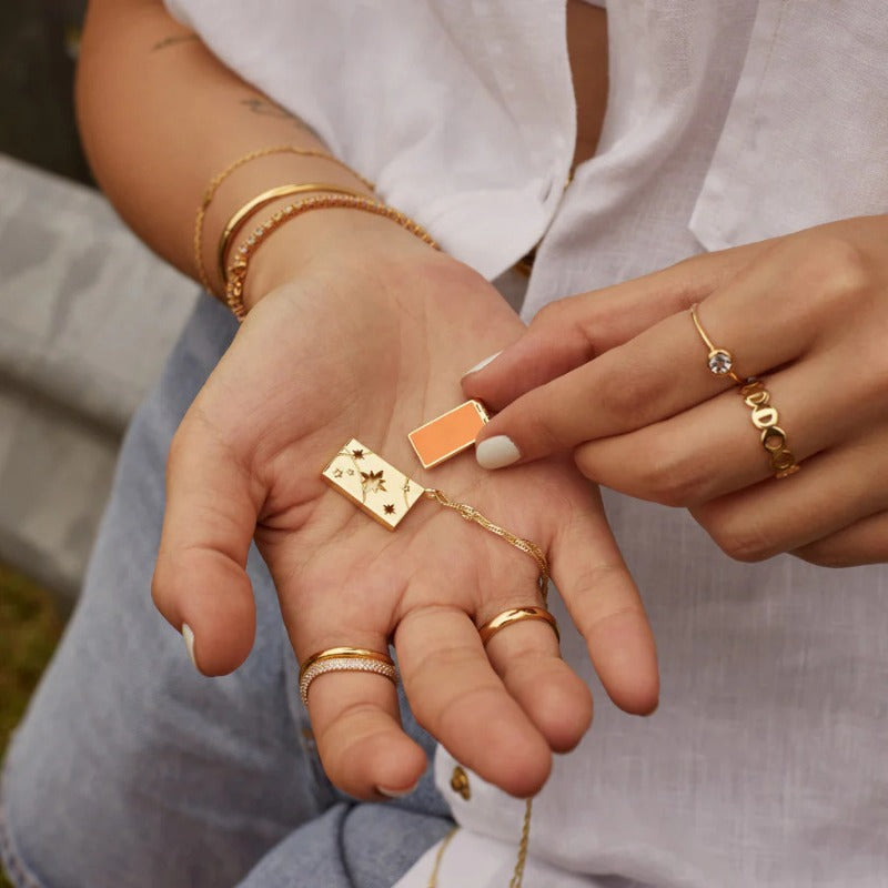 Wholesale Titanium Steel Open and Close Photo Album Box Necklace ACC-NE-XuanChi006