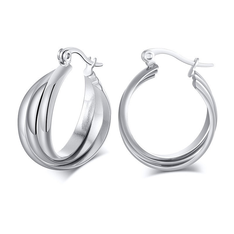 Wholesale Stainless Steel Multi-layer Earrings for Women ACC-ES-MuShan052
