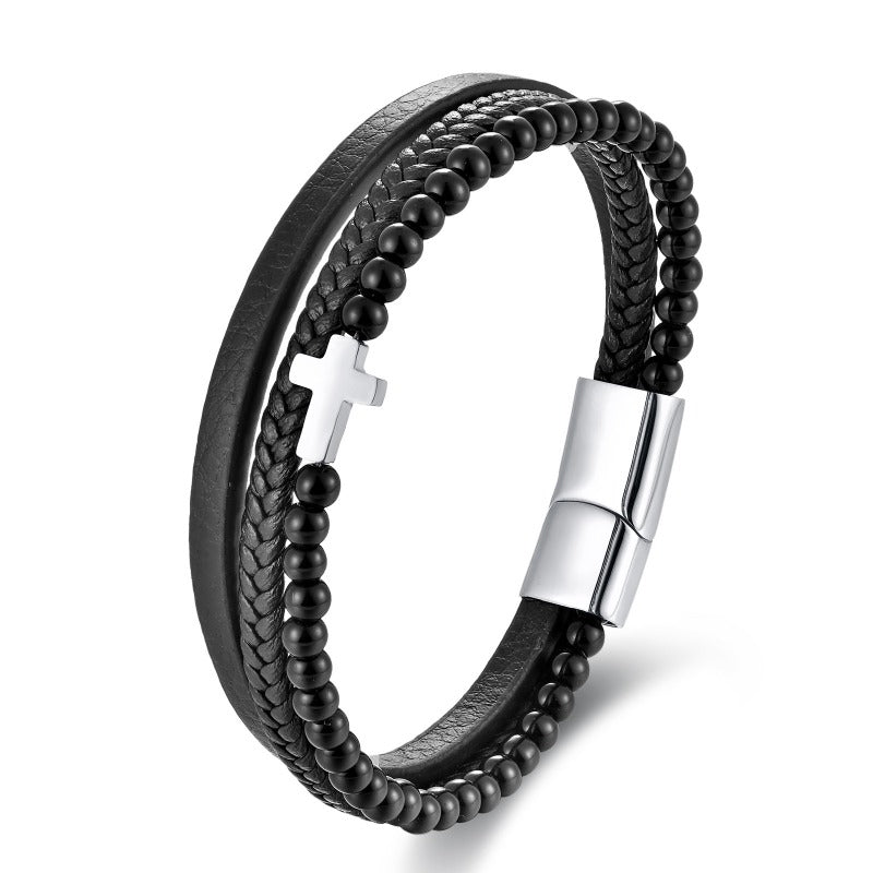 Wholesale Men's Leather Bracelets ACC-BT-OSD006