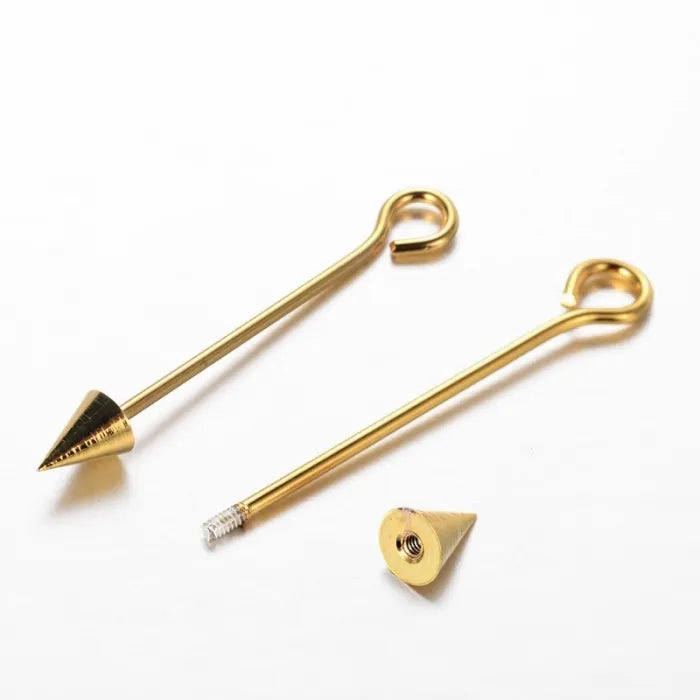 Wholesale DIY Beadable Bar Links Metal Cone Beadable Pendant Necklace Pendant Keychains ACC-KC-JiaYing002