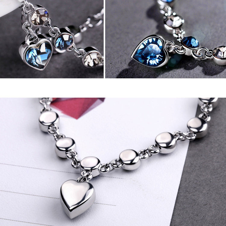 Wholesale Ocean Heart Crystal Heart Diamond Bracelet ACC-BT-Ceya005