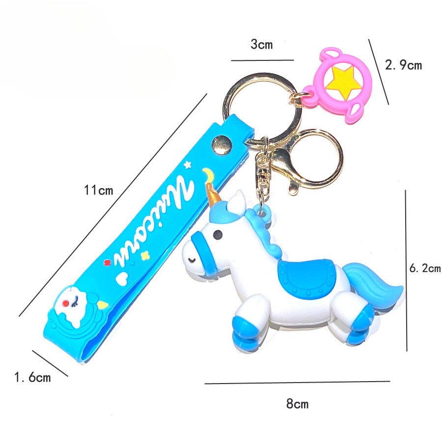 Wholesale Cartoon Pony PVC Soft Glue Cute Keychain ACC-KC-XinShu016