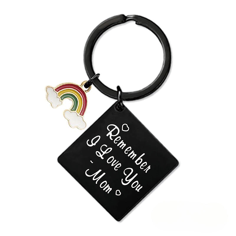 Wholesale Mother's Day Gift Metal Square Keychain ACC-KC-Ganggu007