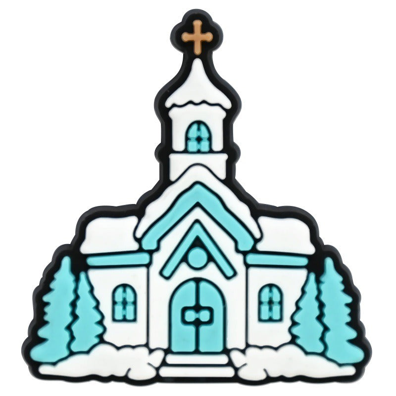 Wholesale Random 100pcs Winter Ice and Snow Series PVC Soft Rubber Shoe Buckle Decoration  ACC-SC-RYY085