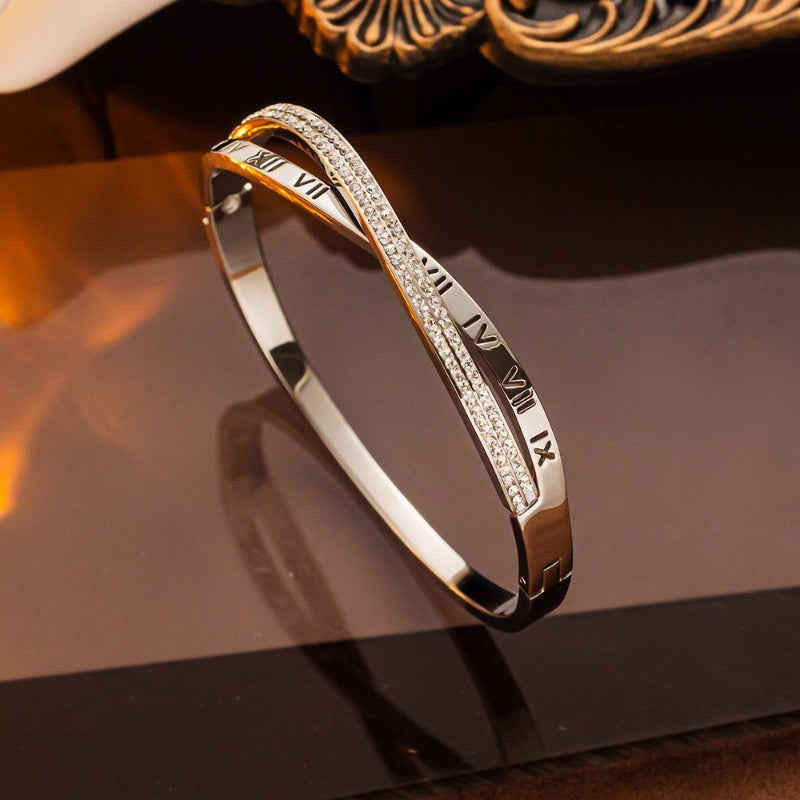 Wholesale Titanium Steel Cross Roman Bracelets ACC-BT-NaBao003