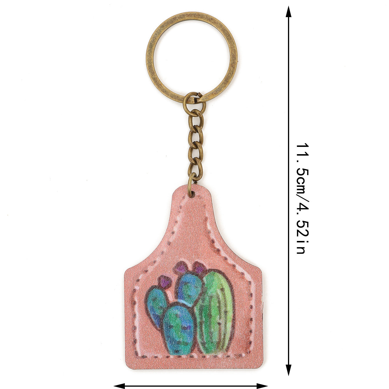 Wholesale Western Style Cactus Horse Head Wooden Keychains ACC-KC-YTian020