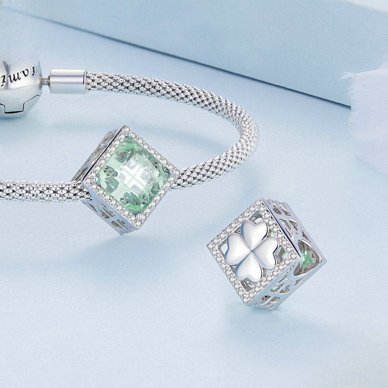 Wholesale Wizard of Oz DIY Bracelet Beaded Accessories Mint Green S925 Sterling Silver Pendant ACC-CHS-YinZhiyun005