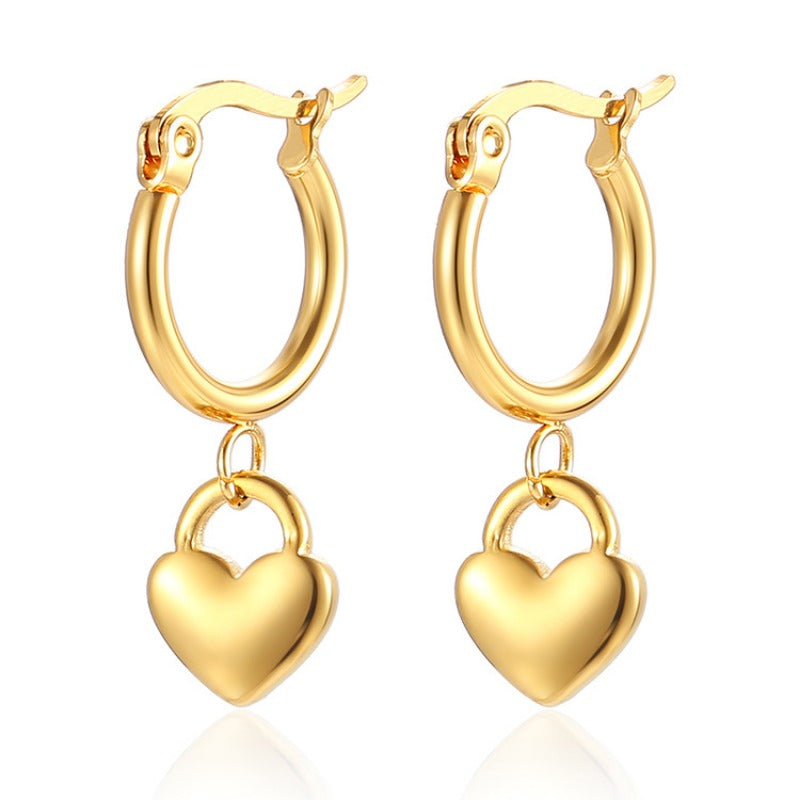 Wholesale Stainless Steel Heart Pendant Earrings ACC-ES-MuShan059