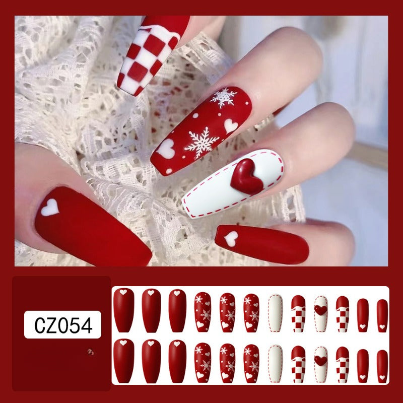 Wholesale 24 Pieces/box Snowflake Love Christmas Nails Kits Nail Stickers ACC-NS-QXJ031