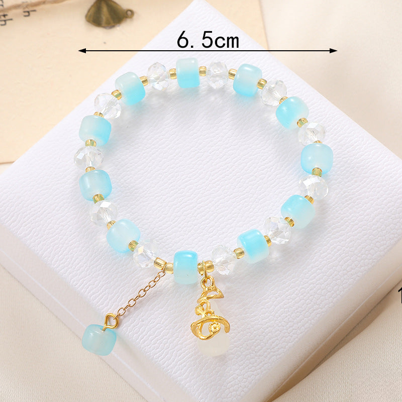 Wholesale Lily of The Valley Crystal Glass Beaded Bracelet ACC-BT-YiL001