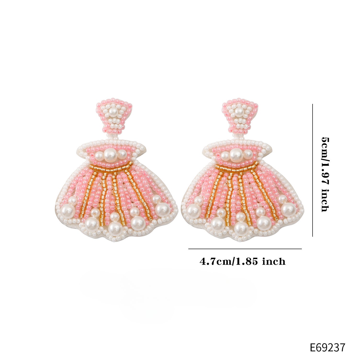 Wholesale Summer Bohemian Cute Cartoon Animal Rice Bead Earrings ACC-ES-JieMi009