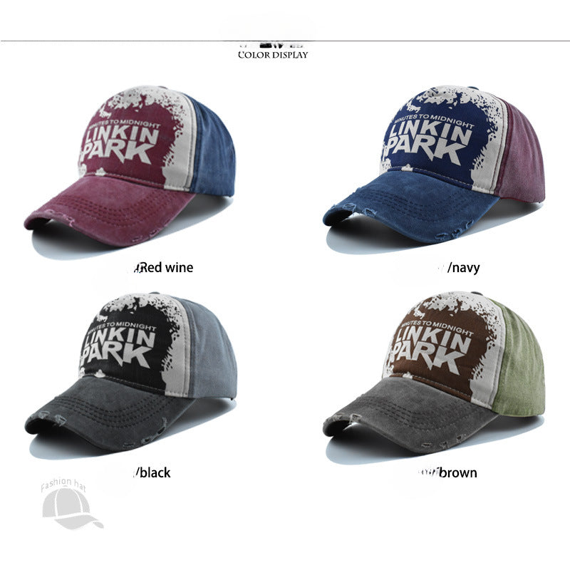 Wholesale Washed Cotton Distressed Hole Letter Printing Baseball Cap ACC-HT-XuP017