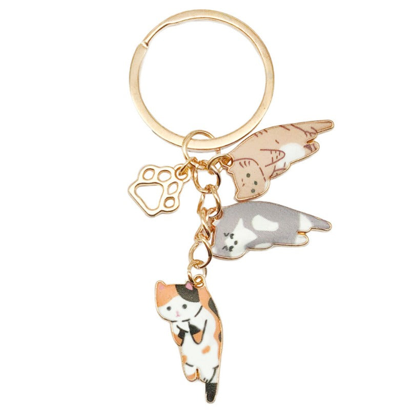 Wholesale Oil Dripping Cute Cat Keychain ACC-KC-Luneng001