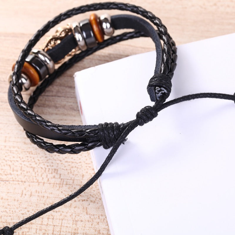 Wholesale Cowhide Exaggerated Owl Bracelet ACC-BT-Luany002