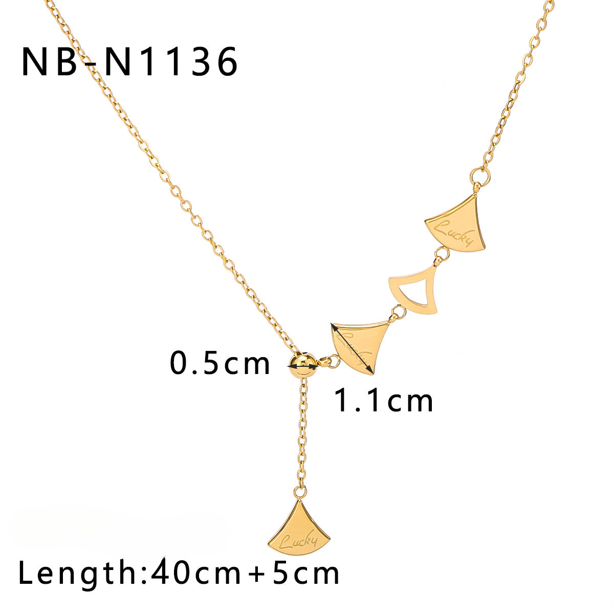 Wholesale Light Luxury Fan-shaped Skirt Stainless Steel Necklace Choker Necklaces ACC-NE-Xiny006