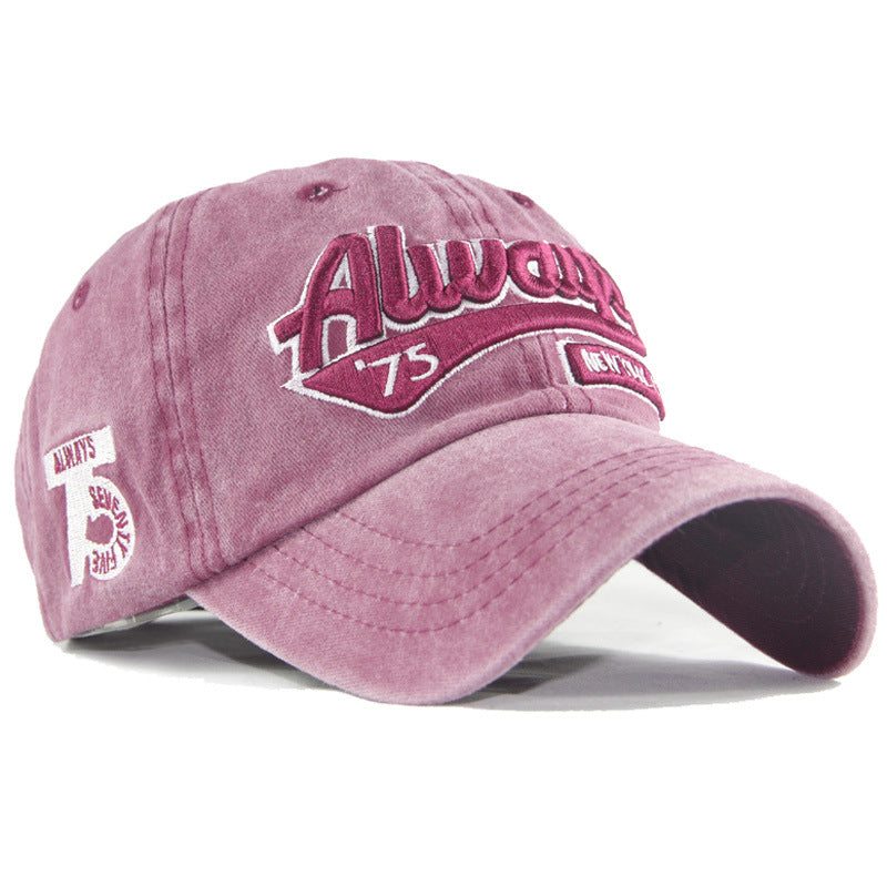 Wholesale Washed Cotton Hat Coated Material Embroidered Letters Baseball Cap ACC-HT-SuTe011
