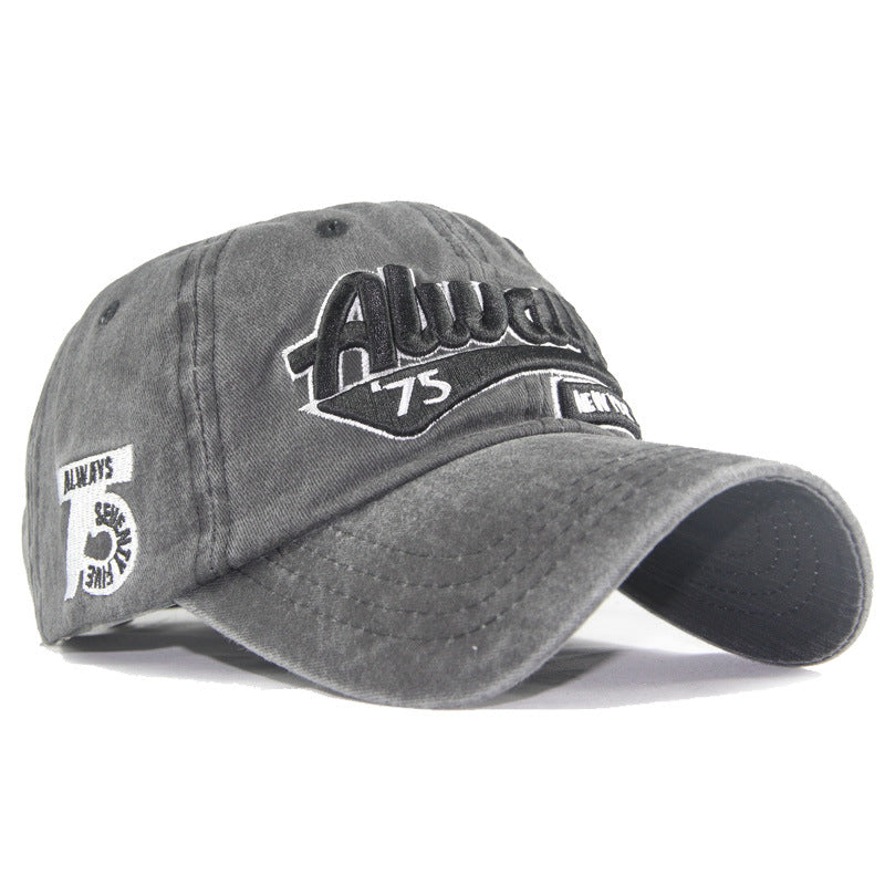 Wholesale Washed Cotton Hat Coated Material Embroidered Letters Baseball Cap ACC-HT-SuTe011