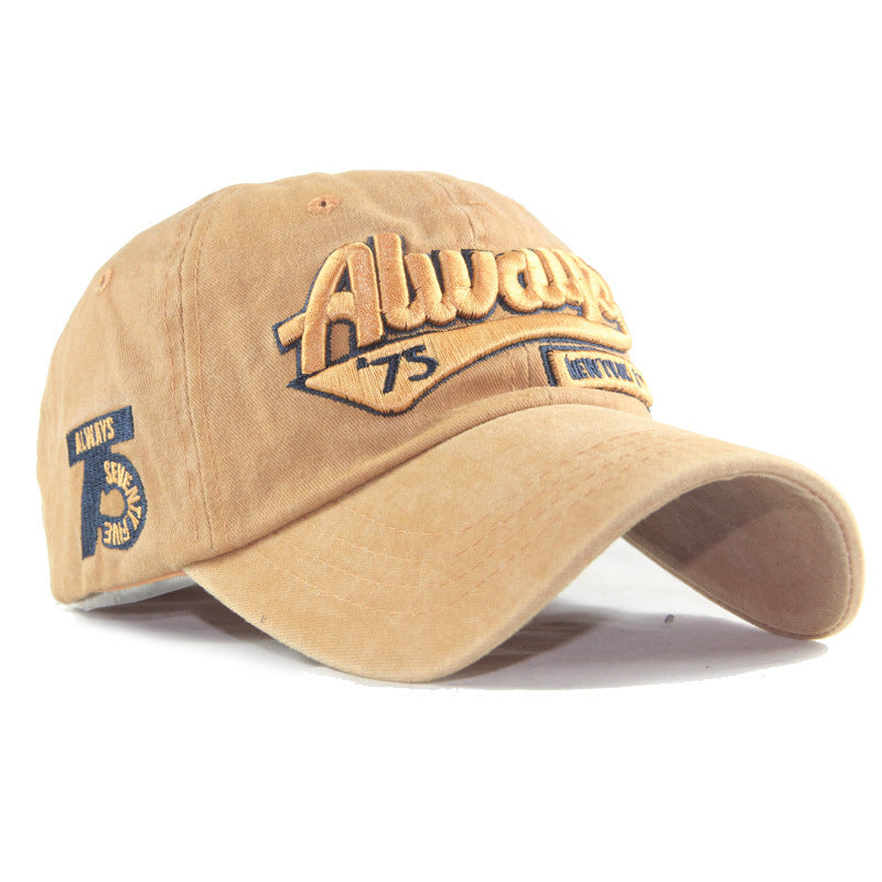 Wholesale Washed Cotton Hat Coated Material Embroidered Letters Baseball Cap ACC-HT-SuTe011